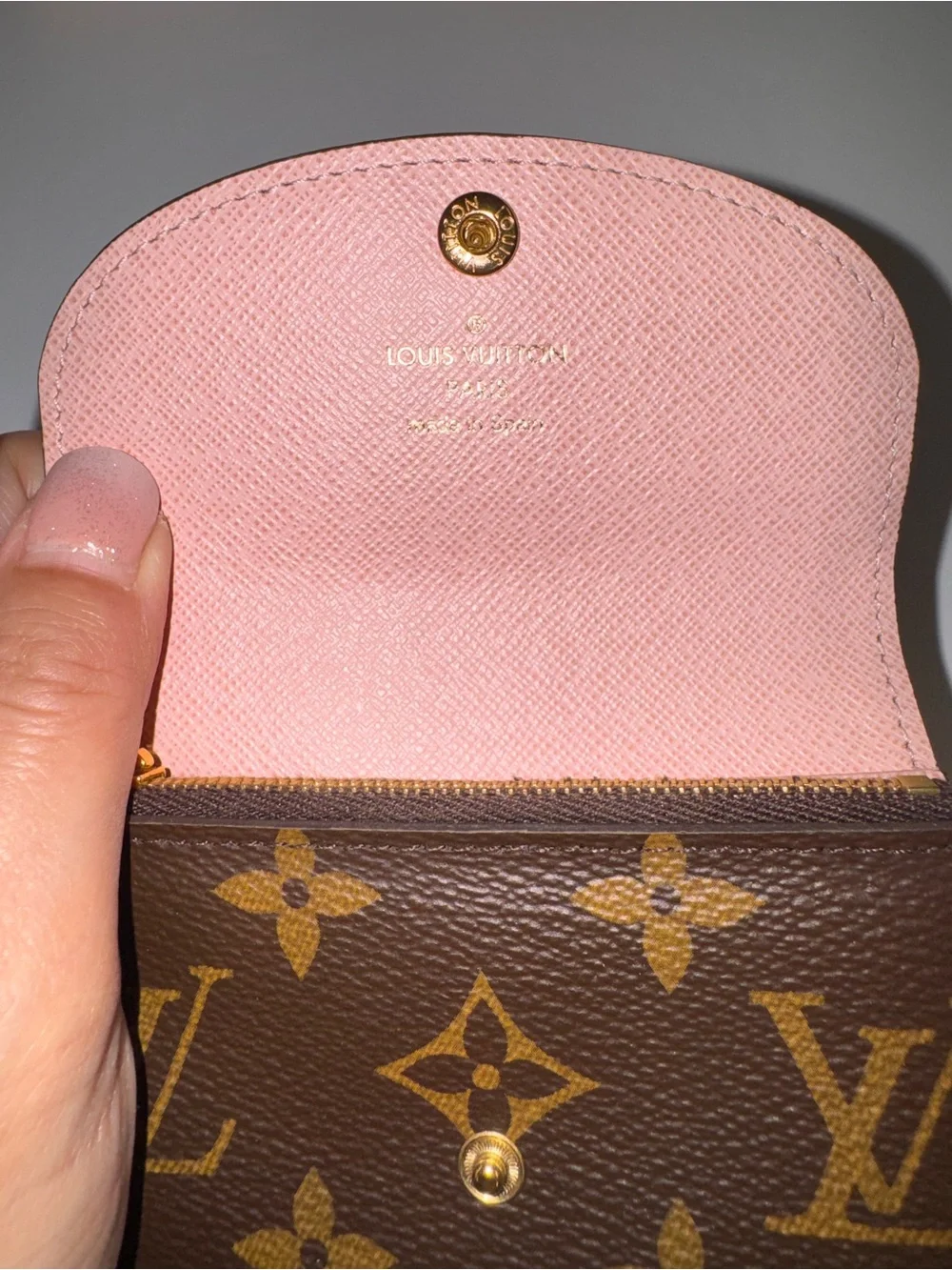 Full Set Louis Vuitton Monogram Rosalie Coin Purse Rose Ballerine